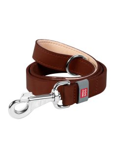   WAUDOG természetes bőr kutyapóráz 20 mm széles, 122 cm hosszú, barna színű