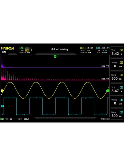 FNIRSI 1014D 2 az 1-ben oszcilloszkóp jelgenerátor