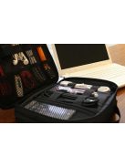 Utazótáska szervezővel kábelek / elektronika számára M Matein 1225 Fekete