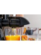 AMZCHEF Hidegen sajtoló, lassú zöldség-gyümölcsprés szürke