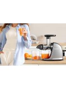 AMZCHEF Hidegen sajtoló, lassú zöldség-gyümölcsprés szürke