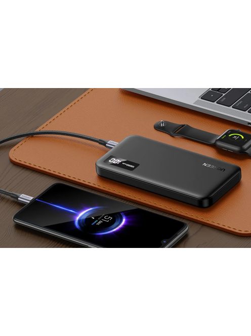 Powerbank 10000mAh Ugreen PB311, USB + USB-C, 20W PD (black)