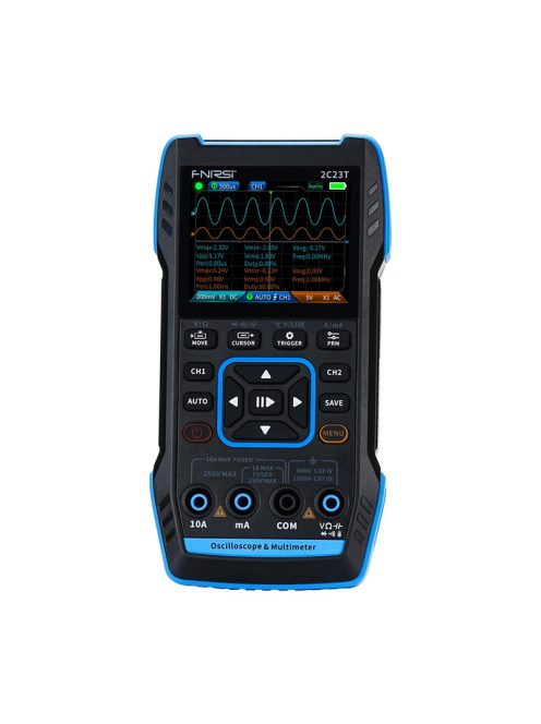 Hordozható 3 az 1-ben oszcilloszkóp FNIRSI 2C23T multiméter jelgenerátor
