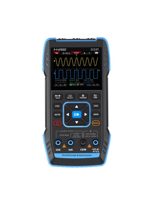 FNIRSI 2C53T hordozható 3in1 oszcilloszkóp multiméter jelgenerátor