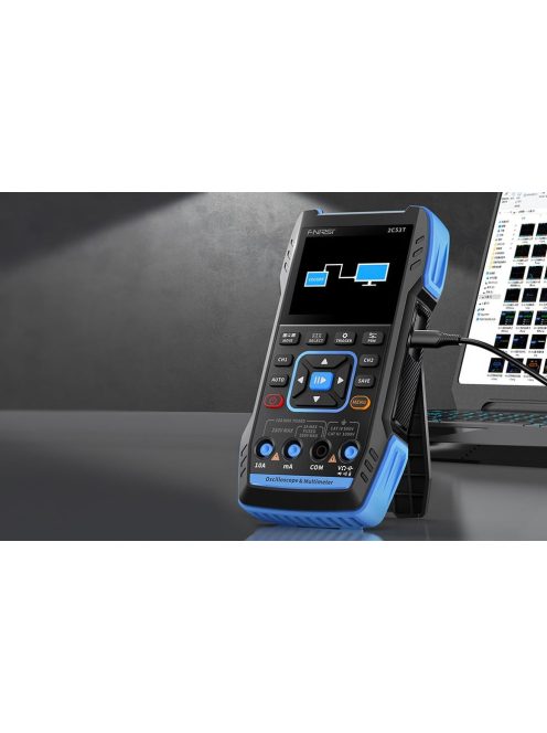 FNIRSI 2C53T hordozható 3in1 oszcilloszkóp multiméter jelgenerátor