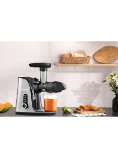   AMZCHEF Hidegen sajtoló, lassú zöldség-gyümölcsprés szürke