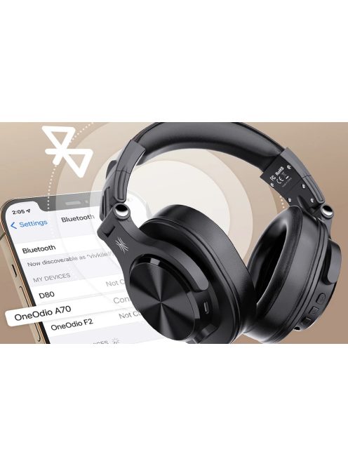 OneOdio Fusion A70 vezeték nélküli fejhallgató fekete