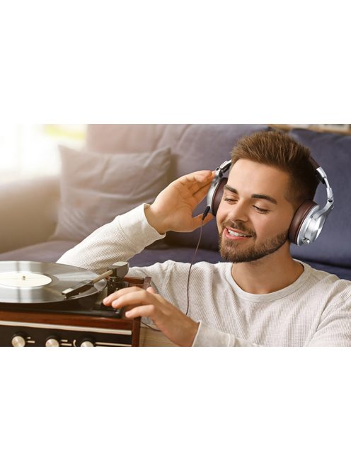 OneOdio A71 vezeték nélküli fejhallgató barna-ezüst