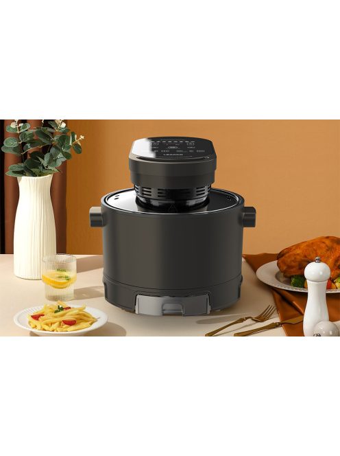 Leacco Air fryer 5.5 literes sütőtérrel, BBQ funkcióval