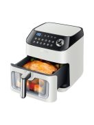 Leacco Air fryer 4.5 literes, átlátszó kosárral fehér