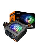 RGB számítógépes tápegység az Aigo AK600 fekete