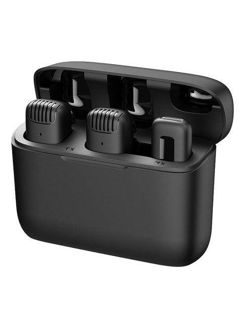 APEXEL APL-MIC008 USB-C mikrofon töltőtokkal, 2 db