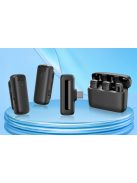 APEXEL APL-MIC008 USB-C mikrofon töltőtokkal, 2 db