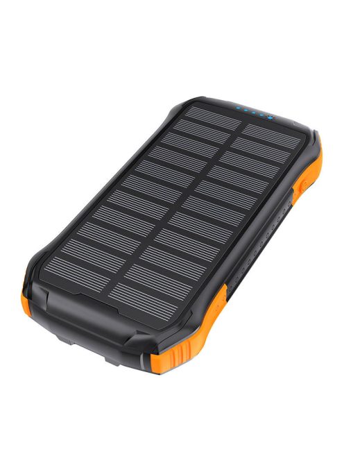 Choetech B658 Solar power bank 2x USB 10000mAh Qi 5W (black-orange)