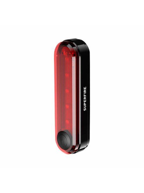 Superfire BTL01 hátsó kerékpárvilágítás, USB, 230mAh