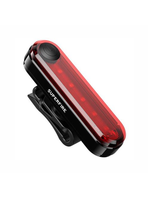 Superfire BTL01 hátsó kerékpárvilágítás, USB, 230mAh
