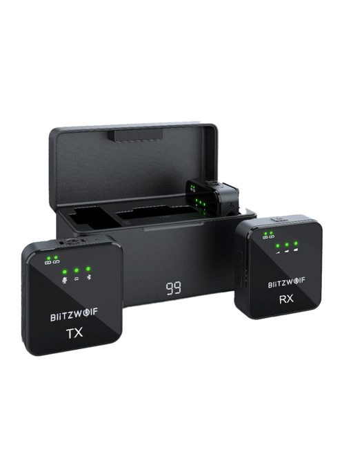 BlitzWolf BW-SX63 vezeték nélküli mikrofon, 1000mAh fekete