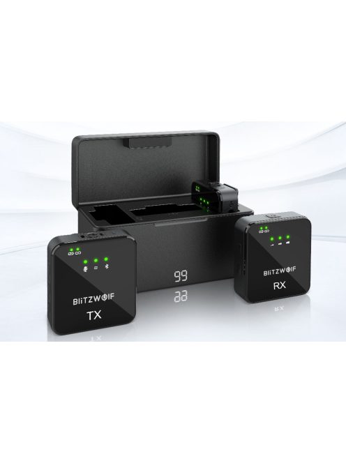 BlitzWolf BW-SX63 vezeték nélküli mikrofon, 1000mAh fekete