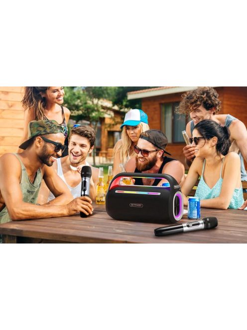 Blitzwolf BW-WA7 120W BT vezeték nélküli karaoke hangszóró+ 2db. mikrofon