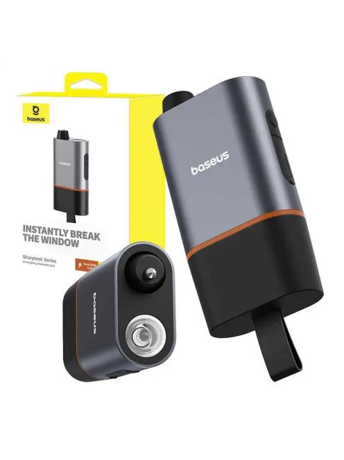 Baseus Sharp Tool biztonsági kalapács (ablakbetörés+biztonsági öv vágás) fekete