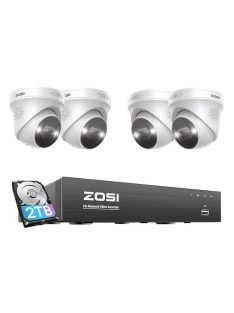 IP kamera ZOSI C225 4 db WiFi 5MP + NVR 8ch + 2TB HDD