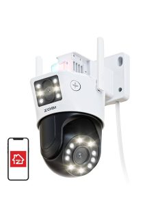 IP kültéri kamera ZOSI C298 WiFi Pan Tilt 6MP Dual IP66