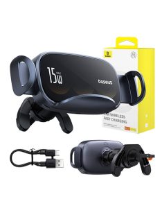 Autós tartó induktív töltővel Baseus LightChaser