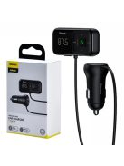 Baseus S-16 Autós Bluetooth MP3-lejátszó + töltő, T alakú, OS fekete