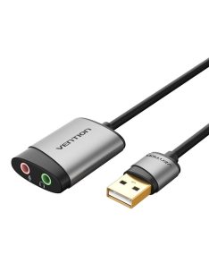 Külső USB hangkártya Vention CDKHB, TRS 3.5mm, 0.15m