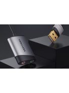Külső USB hangkártya Vention CDKHB, TRS 3.5mm, 0.15m