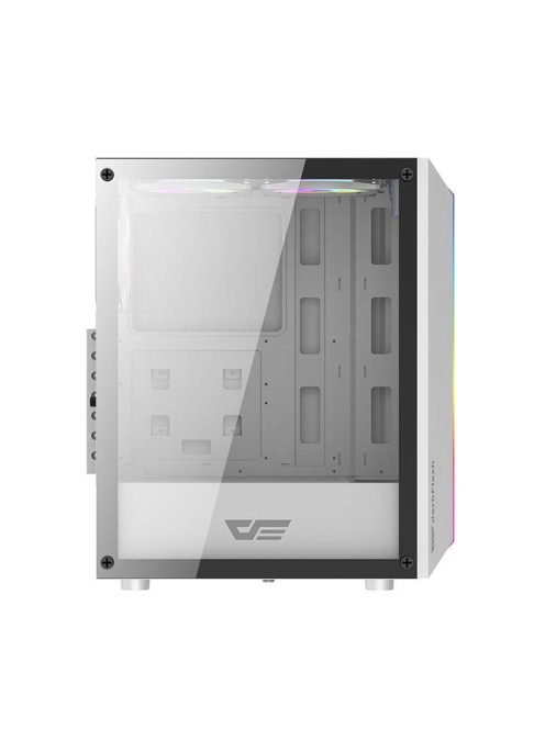 Darkflash DK151 LED-es számítógépház + 3 RGB ventilátor fehér