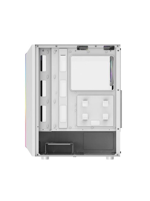 Darkflash DK151 LED-es számítógépház + 3 RGB ventilátor fehér