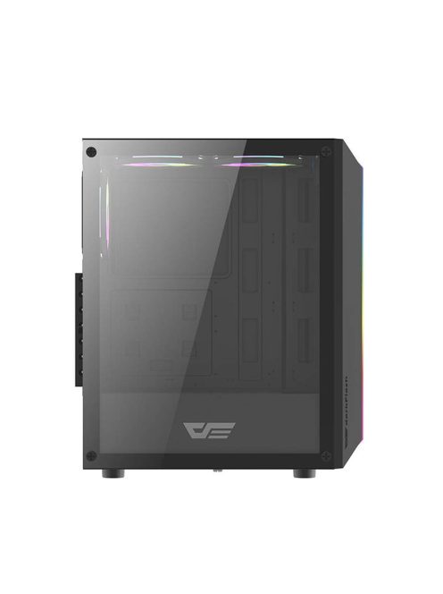 Darkflash DK151 LED-es számítógépház + 3 RGB ventilátor fekete