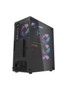 Darkflash DK351 számítógépház + 4 RGB ventilátor fekete