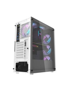   Darkflash DK351 számítógépház + 4 RGB ventilátor fehér
