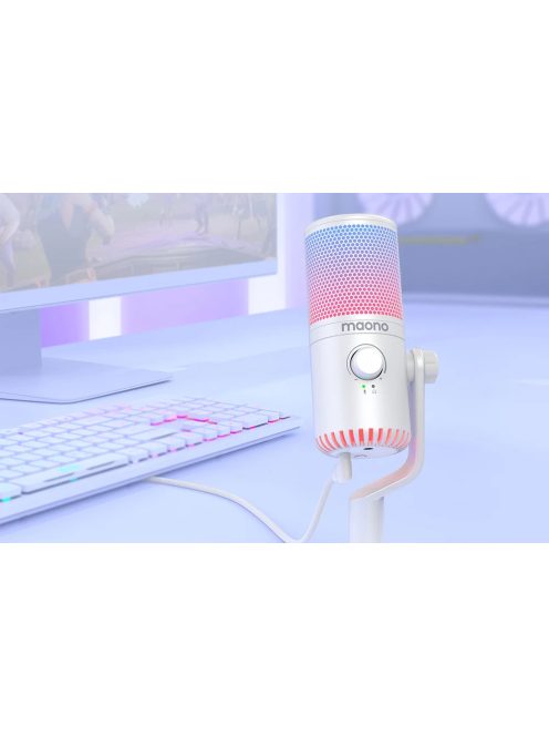 Maono DM30RGB játékmikrofon fehér