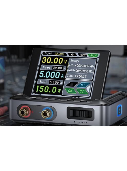 FNIRSI DPS150 egyenáramú programozható mini laboratóriumi tápegység