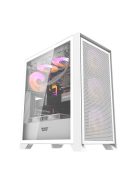 Darkflash DRX70 Mesh számítógépház + 4 RGB ventilátor fehér