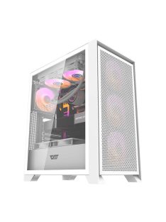   Darkflash DRX70 Mesh számítógépház + 4 RGB ventilátor fehér