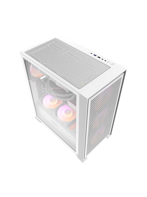 Darkflash DRX70 Mesh számítógépház + 4 RGB ventilátor fehér