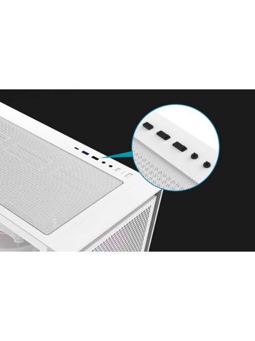 Darkflash DRX70 Mesh számítógépház + 4 RGB ventilátor fehér
