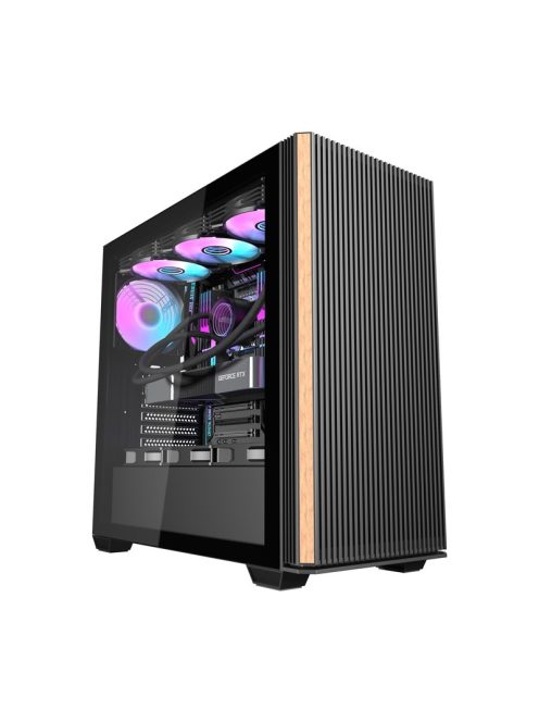 Darkflash DS900WS számítógépház + 4 ventilátor fekete