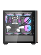 Darkflash DS900WS számítógépház + 4 ventilátor fekete