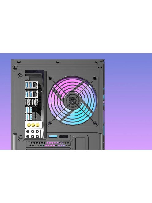 Darkflash DS900WS számítógépház + 4 ventilátor fekete