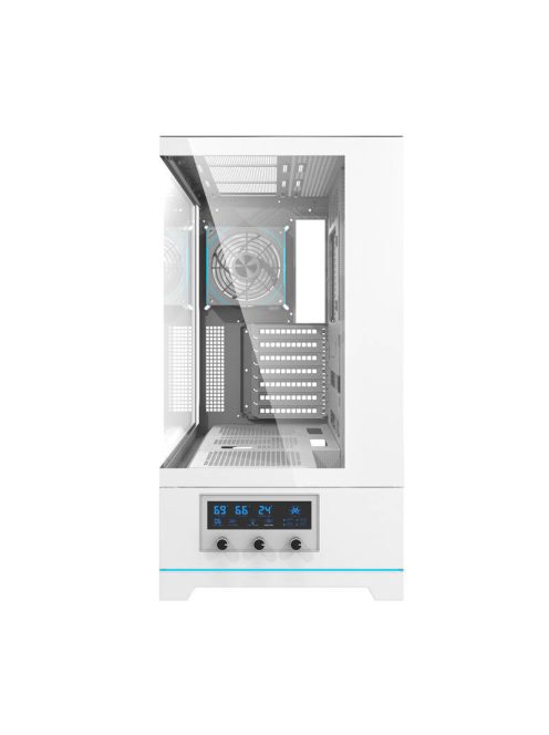 Darkflash DY451 PRO számítógépház + 1 ventilátor fehér