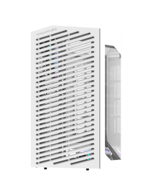 Darkflash DY470 számítógépház (fehér) + 4 ventilátor + GPU konzol