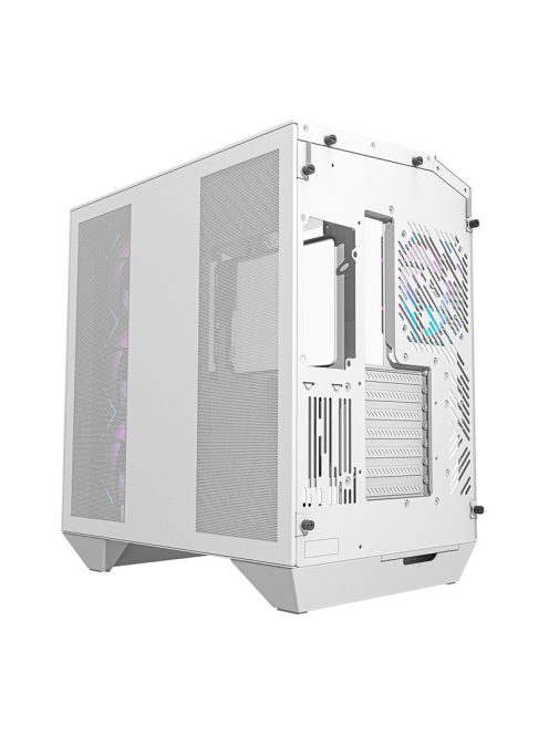 Darkflash DY470 számítógépház (fehér) + 4 ventilátor + GPU konzol