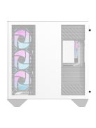 Darkflash DY470 számítógépház (fehér) + 4 ventilátor + GPU konzol