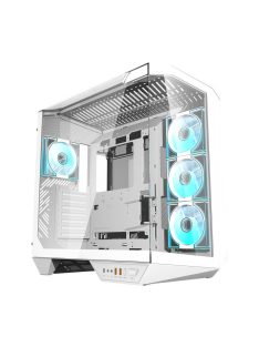 Darkflash DY470 számítógépház + 4 ventilátor fehér