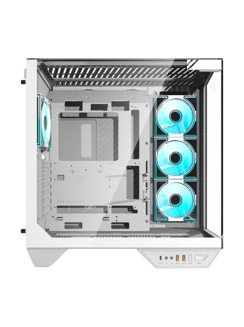 Darkflash DY470 számítógépház + 4 ventilátor fehér